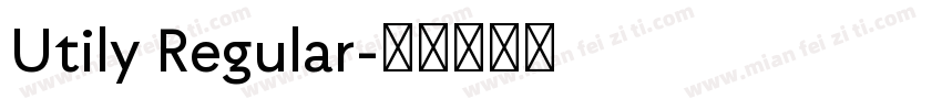 Utily Regular字体转换